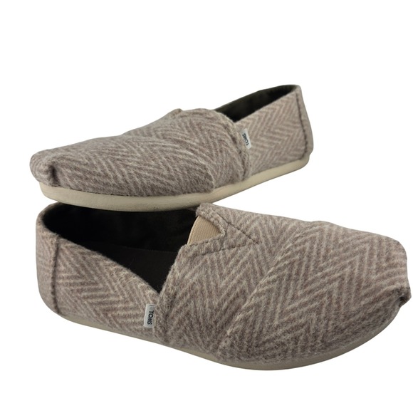 Toms Shoes - TOMS Alpargata Cloudbound Oatmeal Brush Herringbone Womens Slip On Size 7